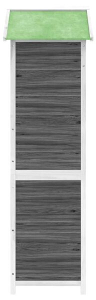 Fenyőfa Kerti Szerszámtároló - Szürke-Fehér - 120x53,5x170 cm