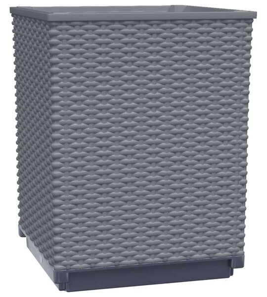 4 db Sötétszürke Polipropilén Növénytartó - 30x30x37 cm