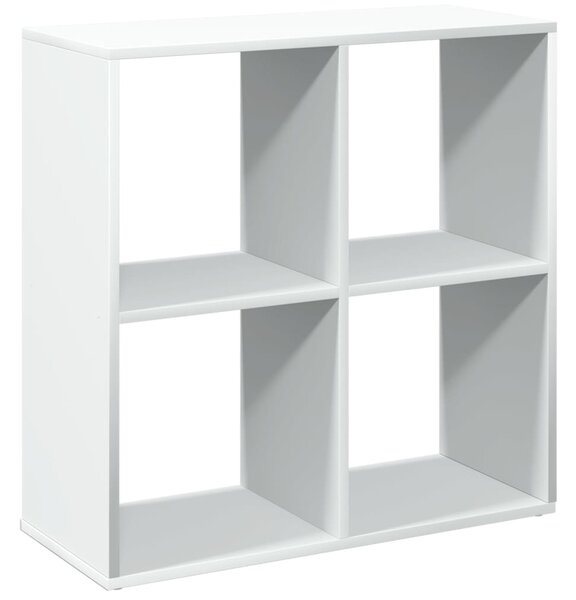 Fehér szobaparaván, könyvespolc, 69,5 x 29 x 69,5 cm, rétegelt fából