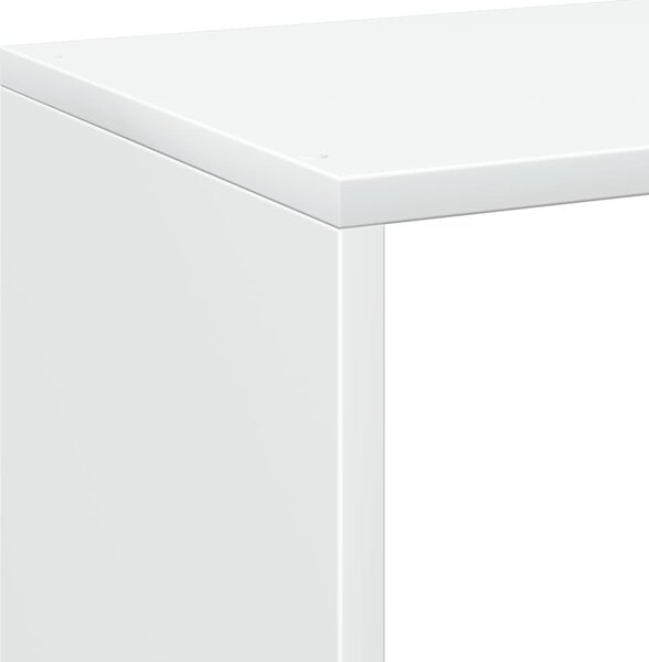 Fehér szobaparaván, könyvespolc, 69,5 x 29 x 137,5 cm, rétegelt fából