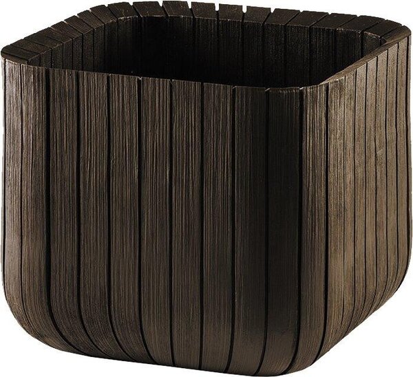 Keter Cube Planter S virágláda whiskey barna