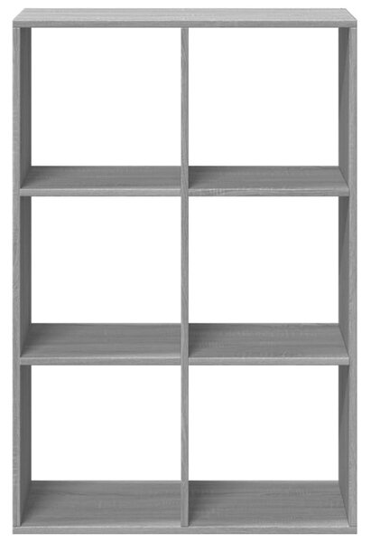 Szürke sonoma szerelt fa elválasztó könyvespolc 69,5x29x103,5cm