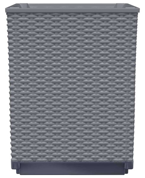 4 db Sötétszürke Polipropilén Növénytartó - 30x30x37 cm