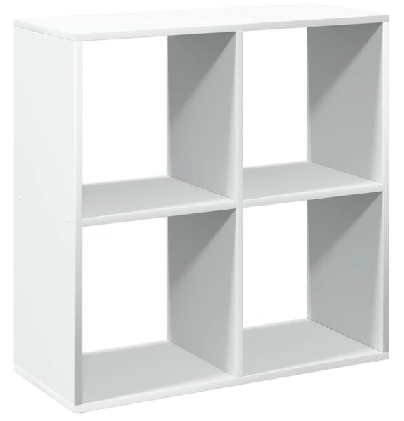 Fehér szobaparaván, könyvespolc, 69,5 x 29 x 69,5 cm, rétegelt fából