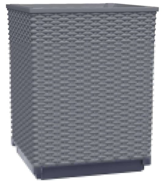 4 db Sötétszürke Polipropilén Növénytartó - 30x30x37 cm
