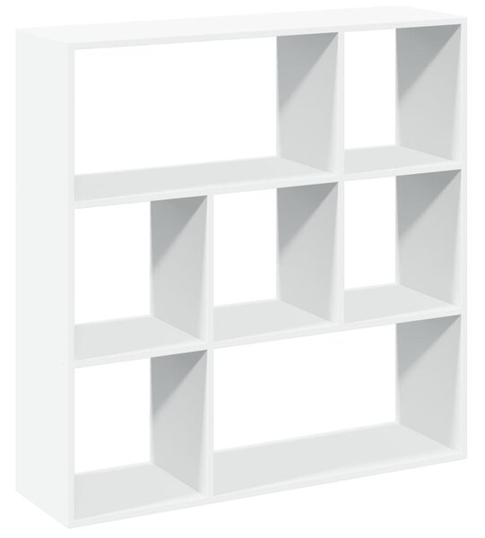 Fehér szerelt fa térelválasztó könyvespolc 102x29x103,5 cm