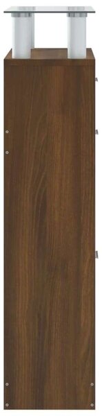Cipősszekrény - Barna Tölgy - 3 Fiókos - 63x24x104 cm