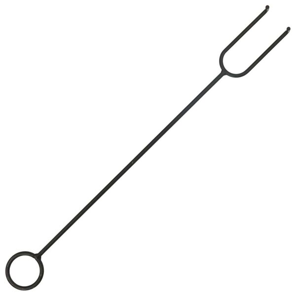 Rusztikus acél xxl méretű tűztál piszkavassal 62 x 54 x 56 cm