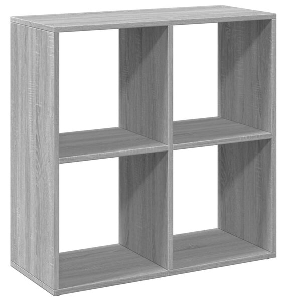 Szürke sonoma szerelt fa elválasztó könyvespolc 69,5x29x69,5 cm