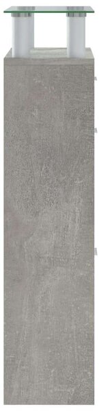 Modern Cipőtartó Szekrény - Betonszürke - 63x24x104 cm