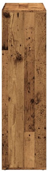 Antik fa színű fa térelválasztó könyvespolc 102x29x103,5 cm