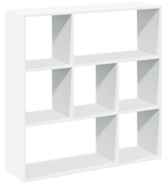 Fehér szerelt fa térelválasztó könyvespolc 102x29x103,5 cm