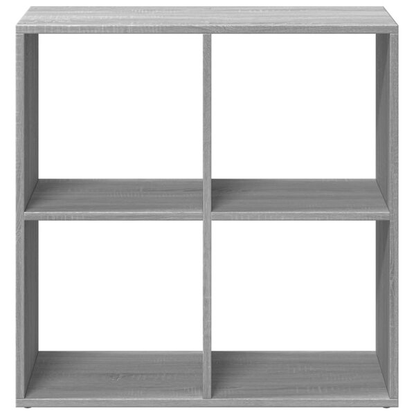 Szürke sonoma szerelt fa elválasztó könyvespolc 69,5x29x69,5 cm