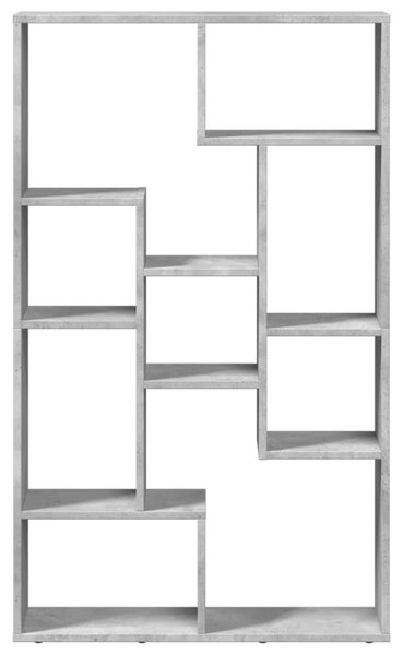 Betonszürke szerelt fa könyvespolc 72 x 20 x 120,5 cm