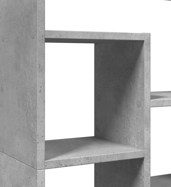Betonszürke szerelt fa könyvespolc 72 x 20 x 120,5 cm