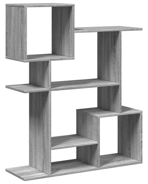 Szürke sonoma szerelt fa elválasztó könyvespolc 92x29x112 cm