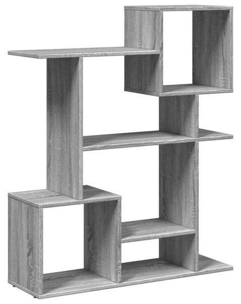 Szürke sonoma szerelt fa elválasztó könyvespolc 92x29x112 cm