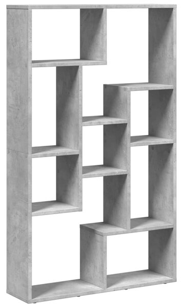 Betonszürke szerelt fa könyvespolc 72 x 20 x 120,5 cm