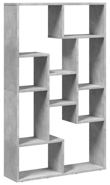 Betonszürke szerelt fa könyvespolc 72 x 20 x 120,5 cm