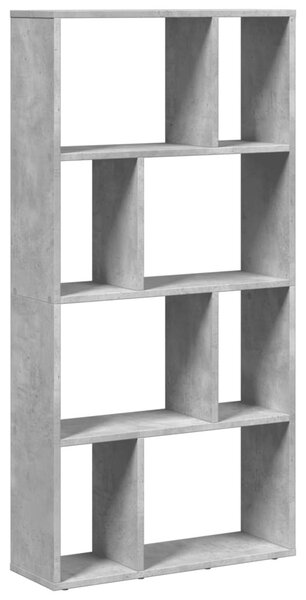Betonszürke szerelt fa könyvespolc 60 x 20 x 120,5 cm