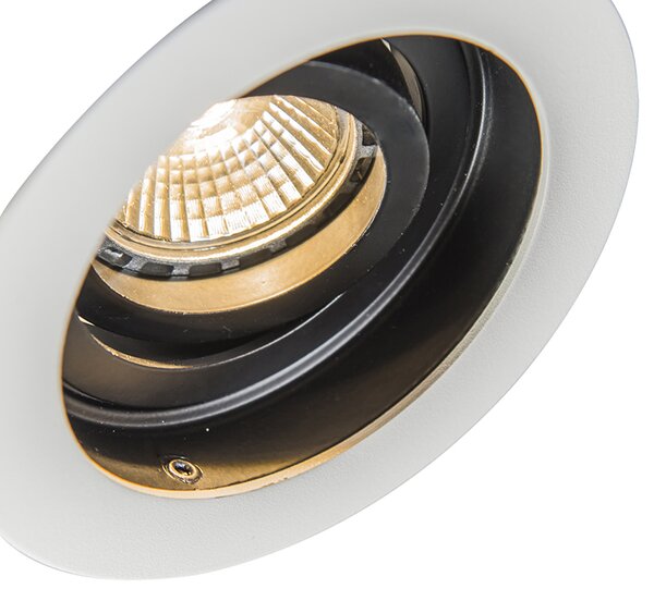 Modern beépített reflektor fehér acél 5 db-os készlet - Rondoo