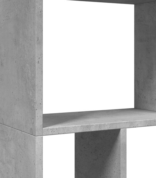 Betonszürke szerelt fa könyvespolc 60 x 20 x 120,5 cm