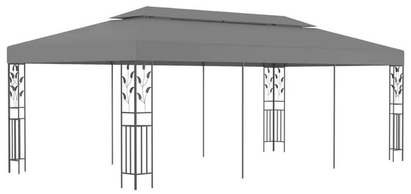 VidaXL Kerti Pavilon - Antracitszürke - 3x6m - UV és Vízálló