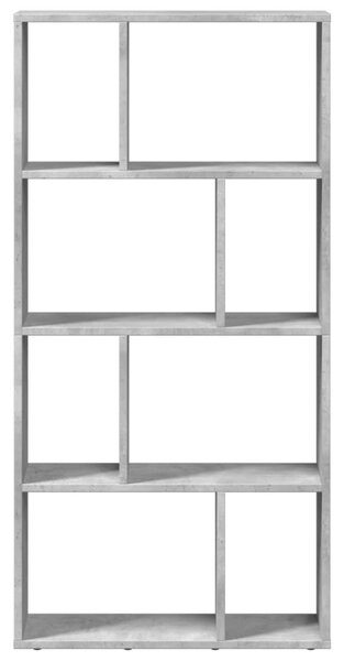 Betonszürke szerelt fa könyvespolc 60 x 20 x 120,5 cm