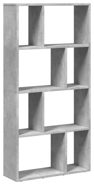 Betonszürke szerelt fa könyvespolc 60 x 20 x 120,5 cm