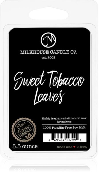 Milkhouse Candle Co. Creamery Sweet Tobacco Leaves illatos viasz aromalámpába 155 g