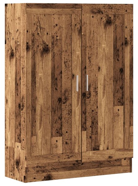 Antik fa színű szerelt fa könyvszekrény 82,5 x 30,5 x 115 cm