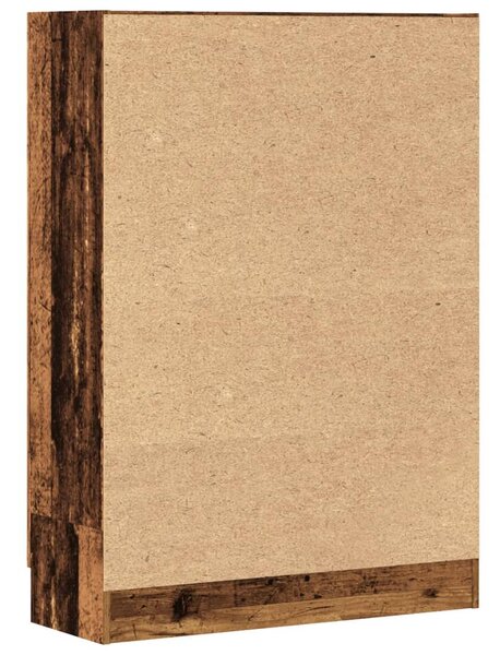 Antik fa színű szerelt fa könyvszekrény 82,5 x 30,5 x 115 cm