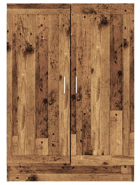Antik fa színű szerelt fa könyvszekrény 82,5 x 30,5 x 115 cm