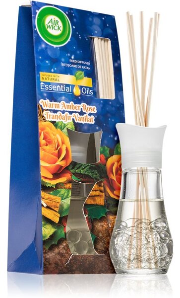 Air Wick Essential Oils Warm Amber Rose aroma diffúzor töltelékkel rózsa illattal 30 ml