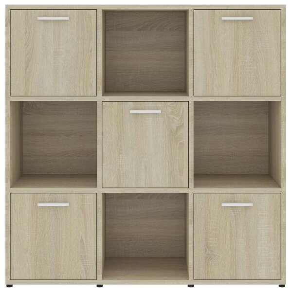 Praktikus 9 Rekeszes Könyvespolc - Sonoma Tölgy - 90x30x90 cm