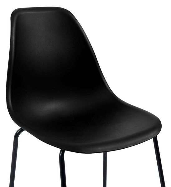 Modern Fekete Bárszék - 2 db - Műanyag