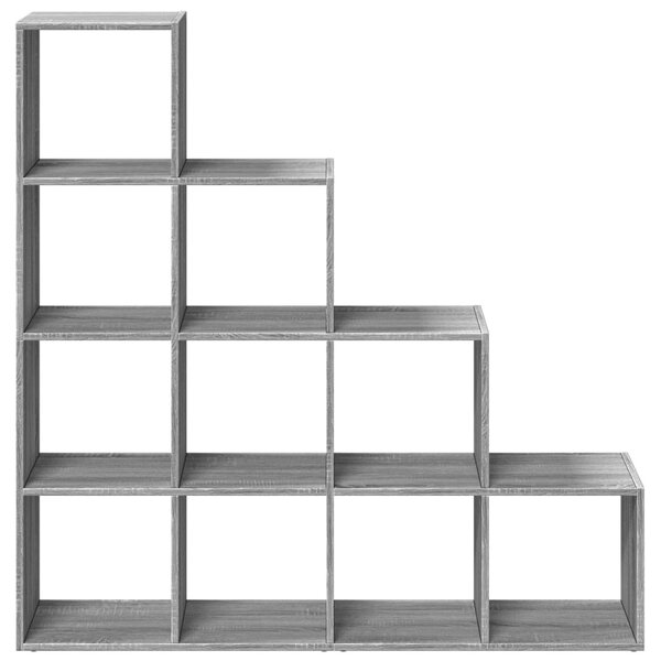 4 szintes szürke sonoma elválasztó könyvespolc 131,5x29x131,5cm