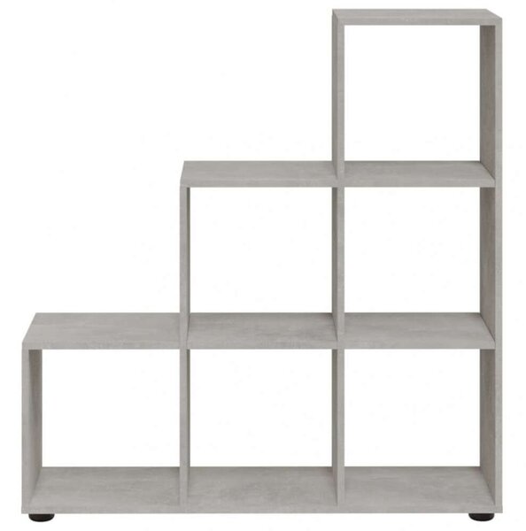 Modern Lépcsős Könyvespolc - Betonszürke - 107 cm