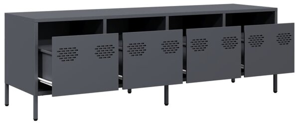 Antracit hidegen hengerelt acél TV-szekrény 135x39x43,5 cm