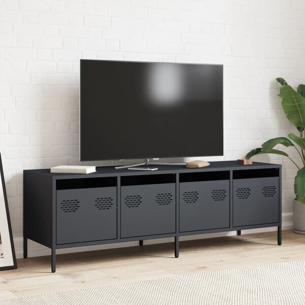 Antracit hidegen hengerelt acél TV-szekrény 135x39x43,5 cm