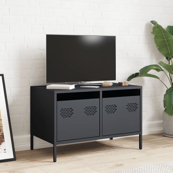 Antracitszürke hidegen hengerelt acél TV-szekrény 68x39x43,5 cm