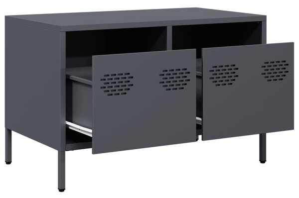 Antracitszürke hidegen hengerelt acél TV-szekrény 68x39x43,5 cm