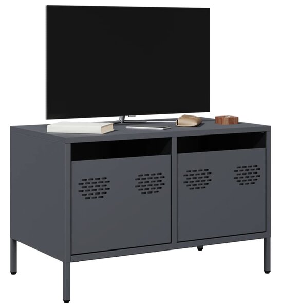 Antracitszürke hidegen hengerelt acél TV-szekrény 68x39x43,5 cm