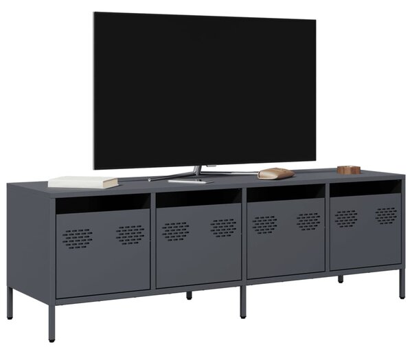 Antracit hidegen hengerelt acél TV-szekrény 135x39x43,5 cm