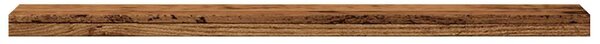 4 db antik fa színű szerelt fa fali polc 40 x 20 x 1,5 cm
