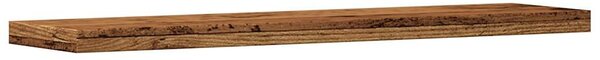 4 db antik fa színű szerelt fa fali polc 40 x 20 x 1,5 cm