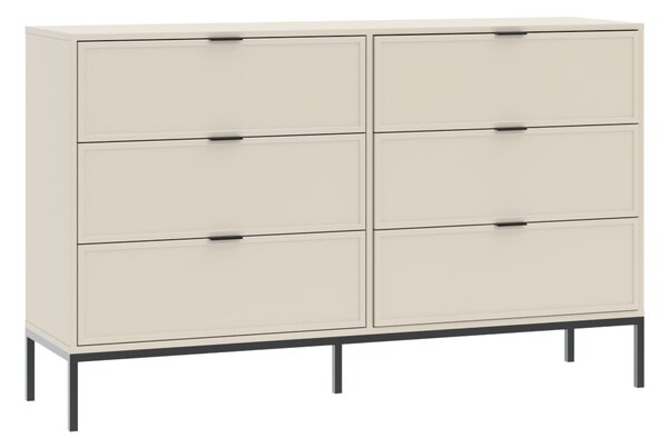 Komód Verciro 101, Közepes sűrűségű farostlemez, Laminált forgácslap, 92x150x40cm, Kasmír