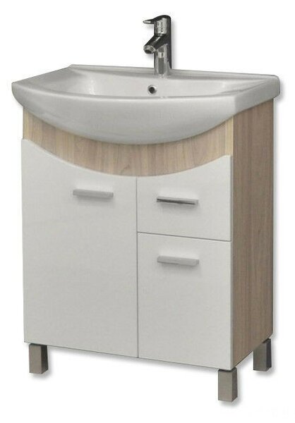 TMP ZX 65 - SONOMA - álló fürdőszobabútor - Sanovit ZENON - 6065 porcelán mosdóval - 65 x 47 cm