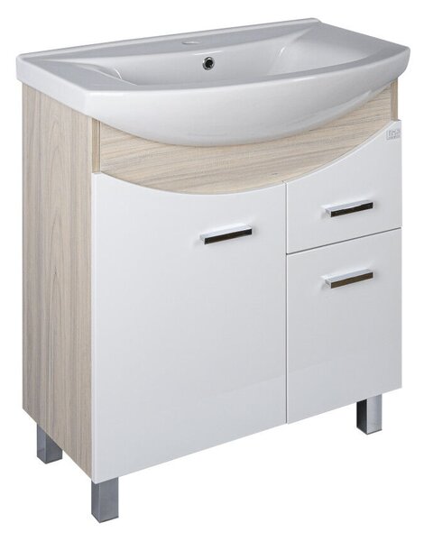 TMP ZX 65 - SONOMA - álló fürdőszobabútor - Sanovit ZENON - 6065 porcelán mosdóval - 65 x 47 cm