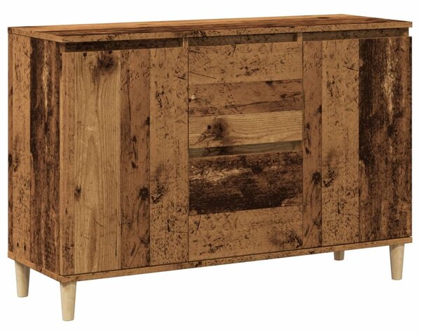 Antik fa színű szerelt fa tálalószekrény 102 x 35 x 70 cm